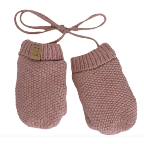 Calikids - Mitaines d'hiver doublée en tricot doux - Rose Dust